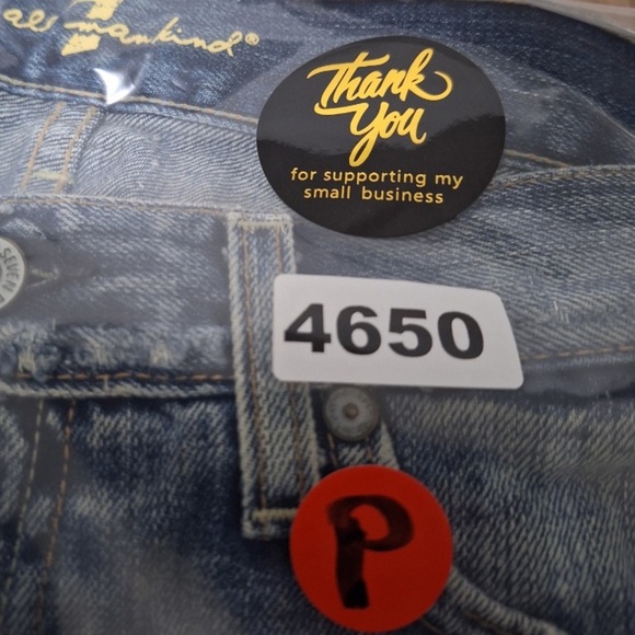 7 For All Mankind Distressed Streetwear Bermuda Grunge Jean Shorts Size 28 - Picture 10 of 10